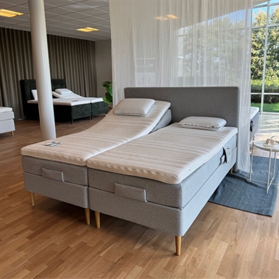UDSTILLINGSMODEL - ProSleep Supreme - Elevationsseng 180x200 - Sandwich - Lysgrå
